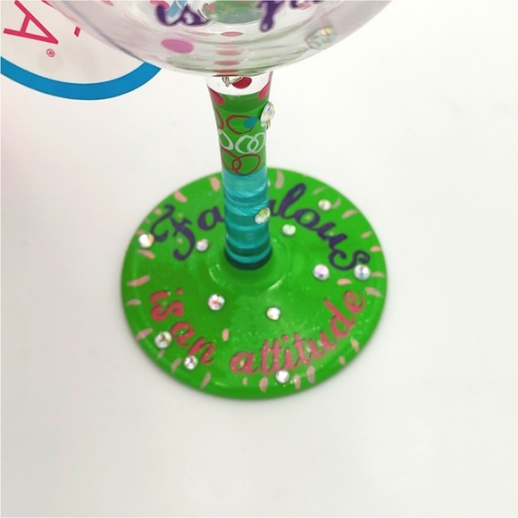 50th Birthday Lolita Wine Glass Hand Painted - 50 Is Just A Number